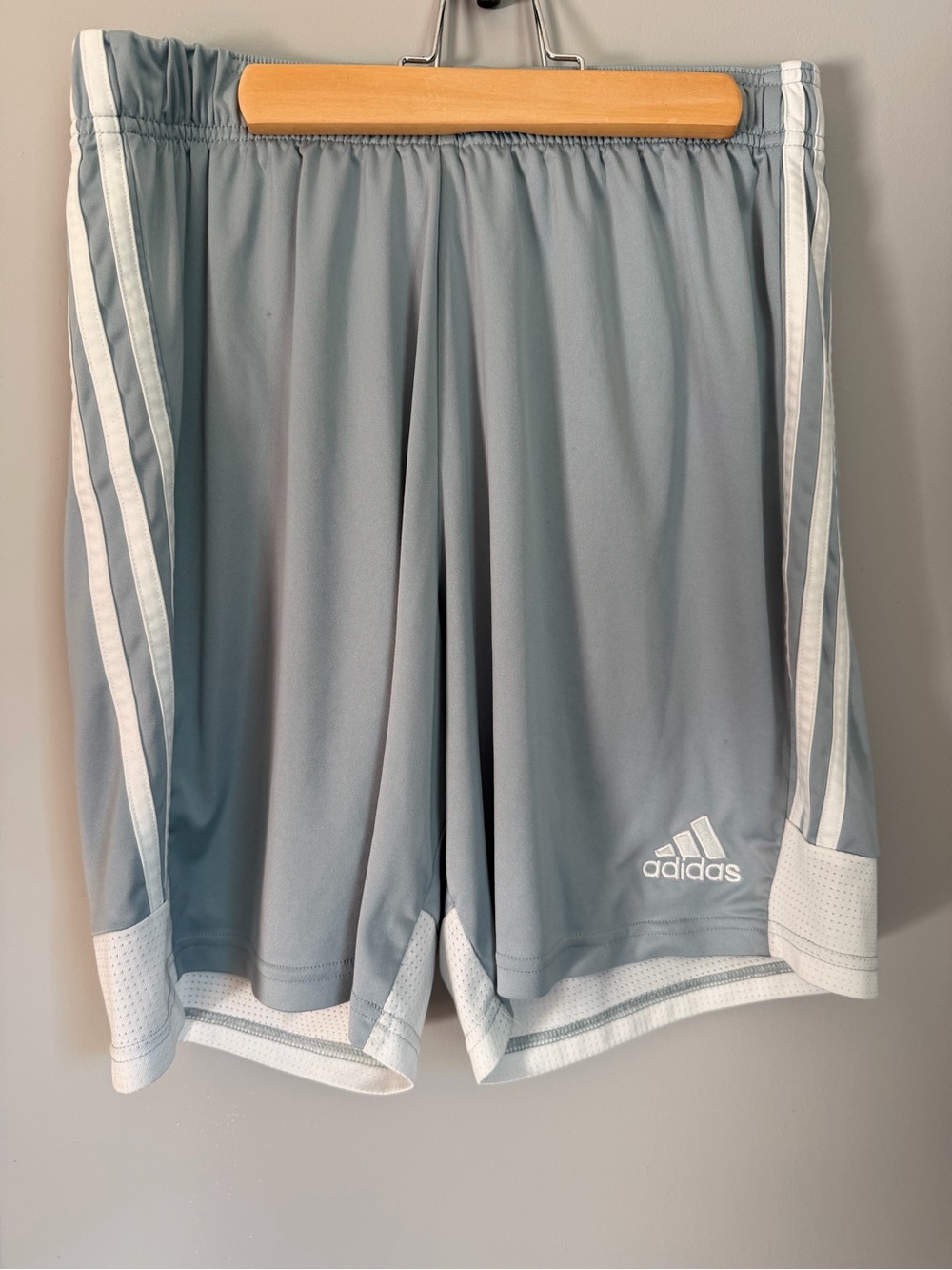 Adidas  Light Gray Athletic long Shorts Jorts